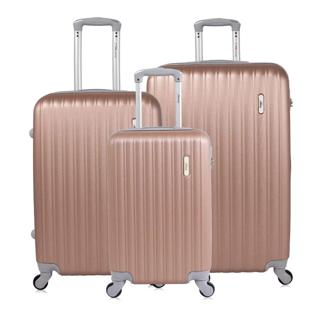 Kit 3 Malas de Viagem ABS Resistente 4 Rodas 360º P M G