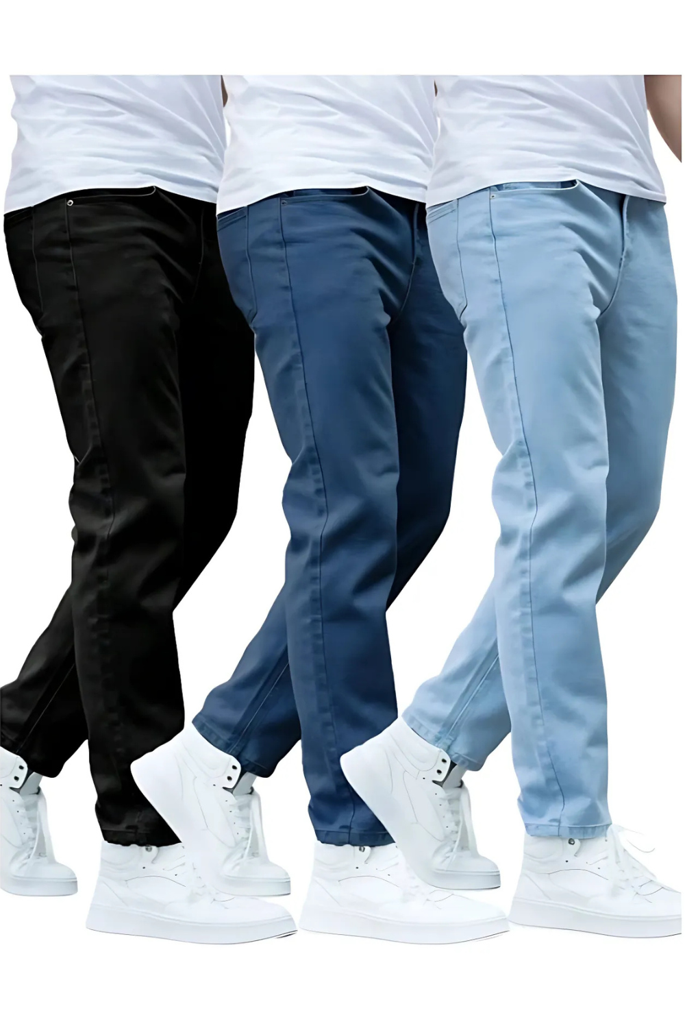 Kit com 3 Calças Jeans Masculina Premium Skinny