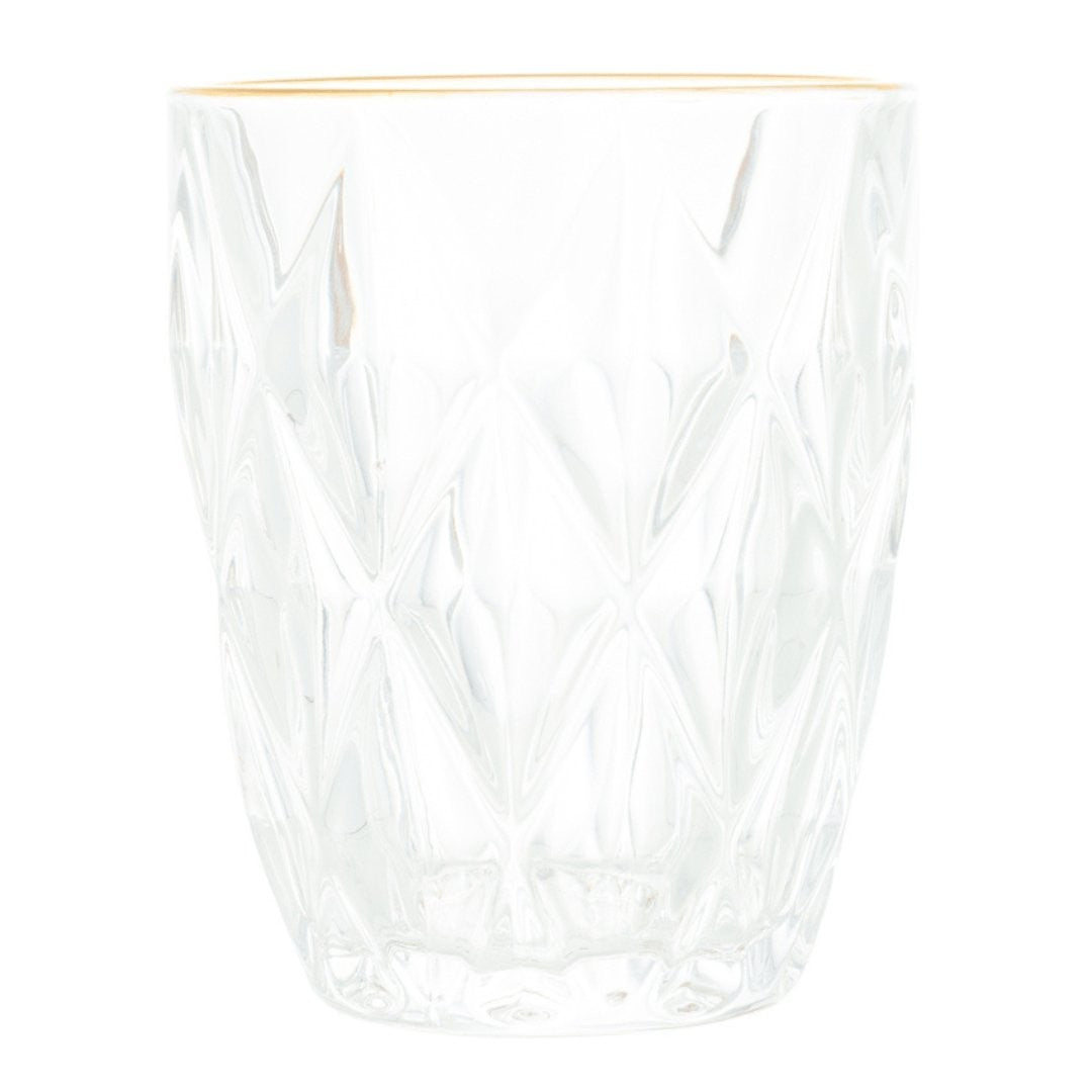 Copo de Vidro com Fio de Ouro Diamond 270ml