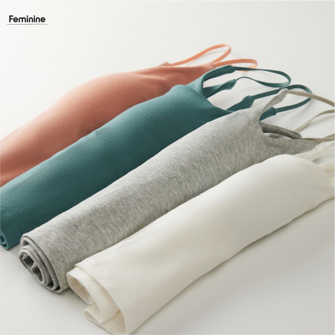 CROPPED COM SUTIÃ EMBUTIDO® (KIT COM 3 PEÇAS)