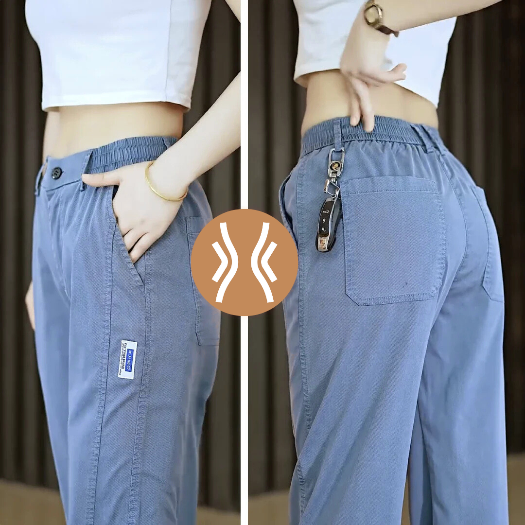 [Pague 2, Leve 3] Calça Feminina Aurora em Malha de Seda Gelo e Poliéster (Sua Nova Peça Favorita!)