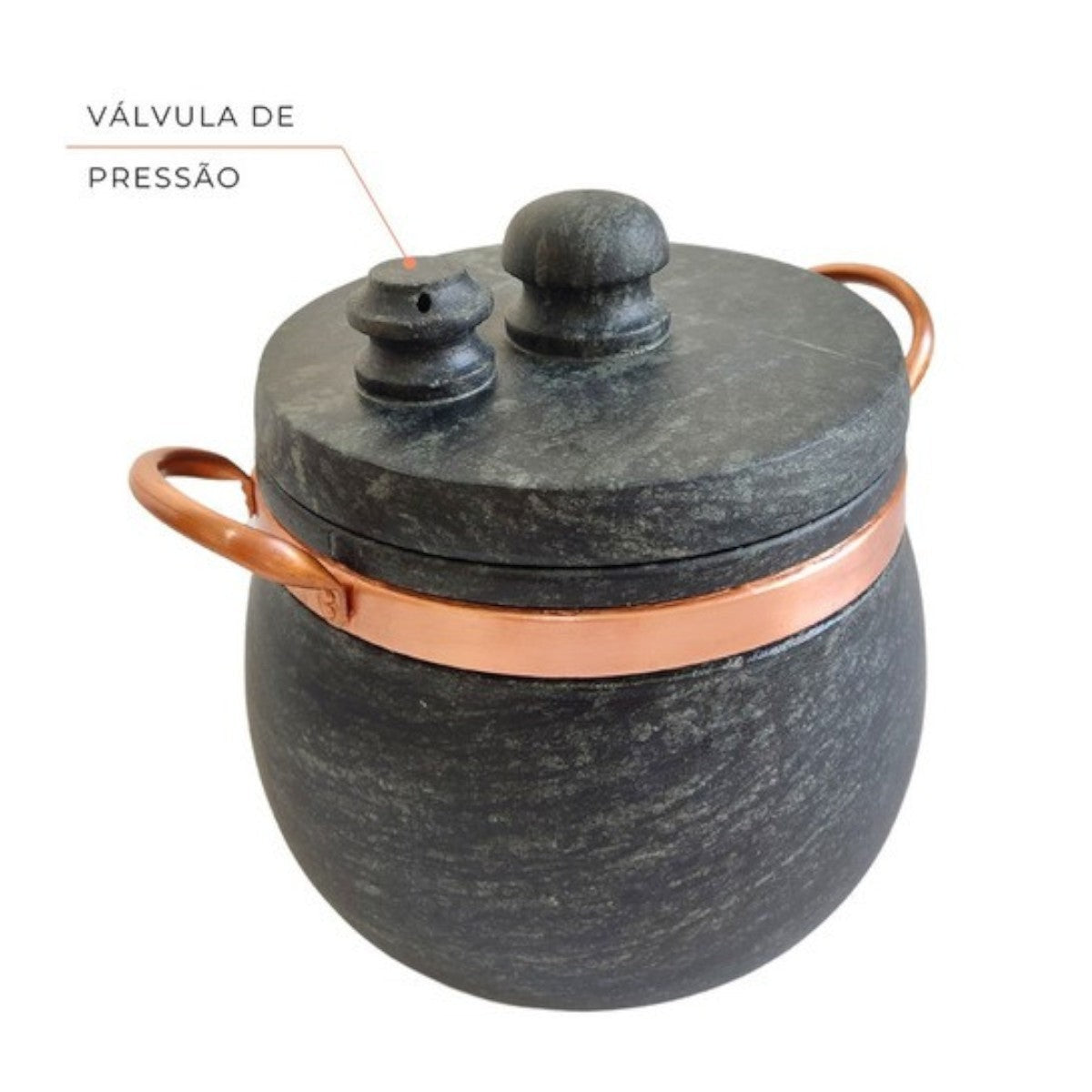 Panela de Pressão Pedra Sabão Bojuda 3,0 Litros