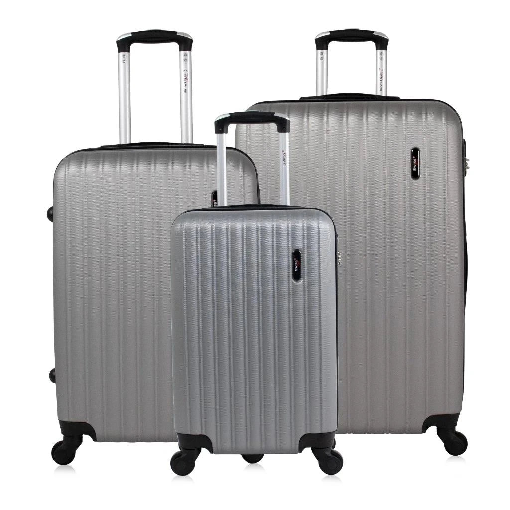 Kit 3 Malas de Viagem ABS Resistente 4 Rodas 360º P M G