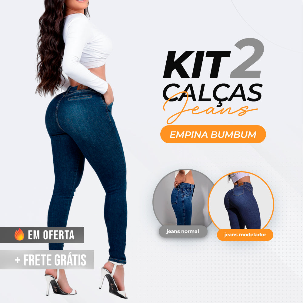 Kit 2 Calças Lipo Jeans Modeladoras (DIRETO DA FÁBRICA)