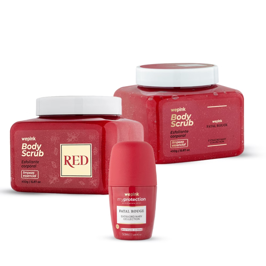 Kit Roll-on Fatal Rouge + Scrub Fatal Rouge + Scrub Red – Wepink
